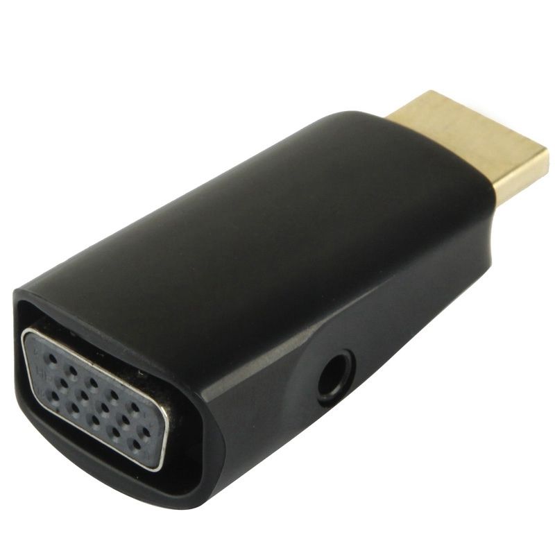 Full HD 1080P HDMI To VGA And Audio Adapter For HDTV / Monitor / Projector(Black)