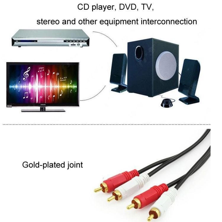 Double Lotus Audio Cable Power Amplifier Audio Cable 1.5m