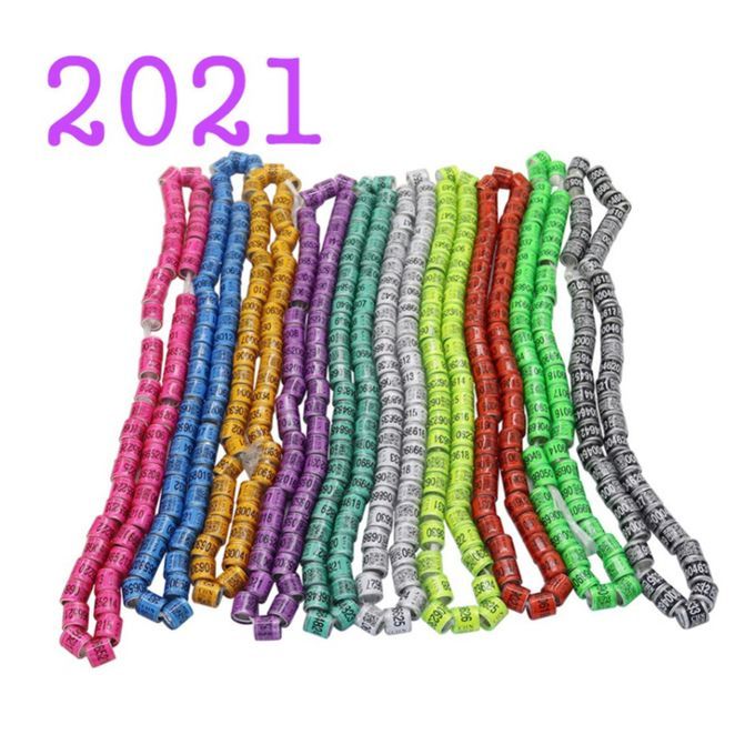 100pcs Identify Dove Rings Leg Rings Pigeon Bands For Mixed Color