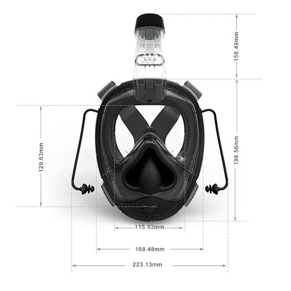Diving Mask Full Face Scuba Diving Mask One-piece Gasbag