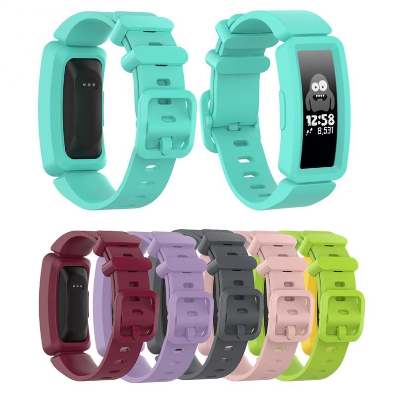 Colorful Silicone Strap For Fitbit Ace 2 Bracelet Inspire HR Protective Shell Frame Silicone Watch Strap Wristband Bracelet TSFH