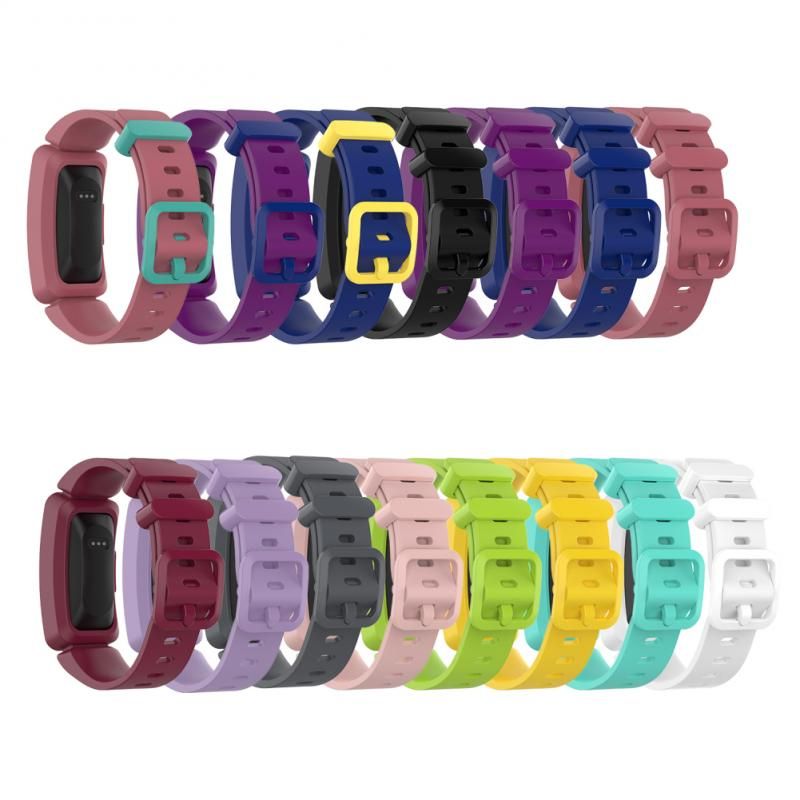 Colorful Silicone Strap For Fitbit Ace 2 Bracelet Inspire HR Protective Shell Frame Silicone Watch Strap Wristband Bracelet TSFH
