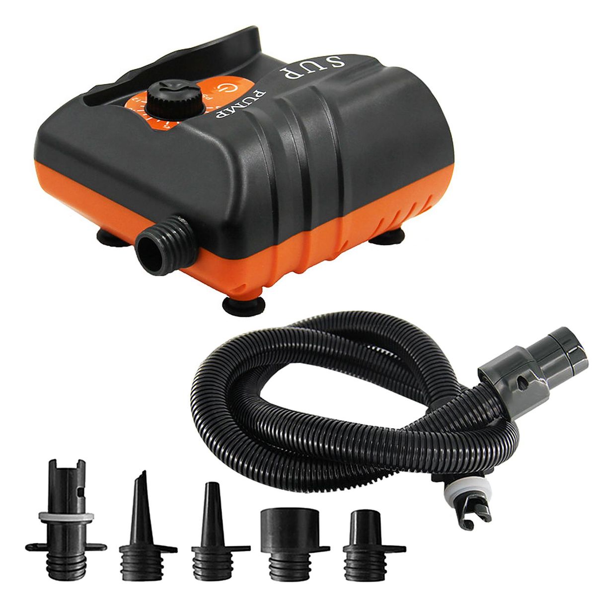 16PSI Electric Inflation Air Pump with 6PCS Nozzles for Inflatable SUP and Boat
