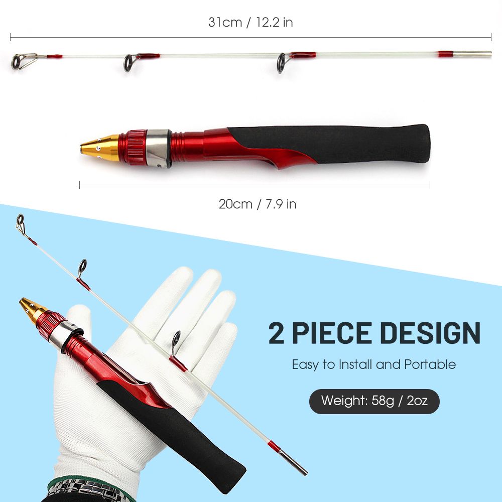 2-piece Fishing Rod Combo Spinning Fishing Soft Handle Ice