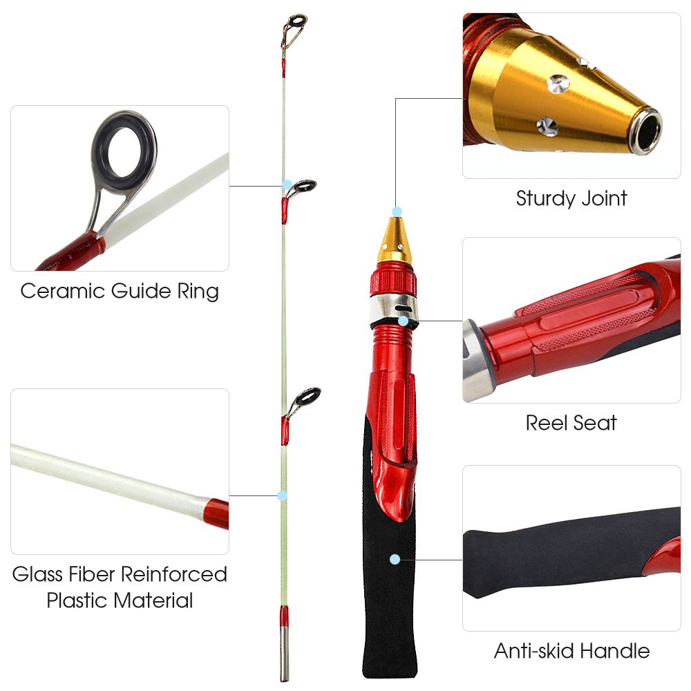 2-piece Fishing Rod Combo Spinning Fishing Soft Handle Ice