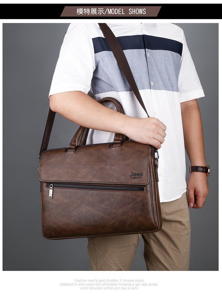 COFFEE BROWN WATERPROOF LARGE CAPACITY  LAPTOP BAG