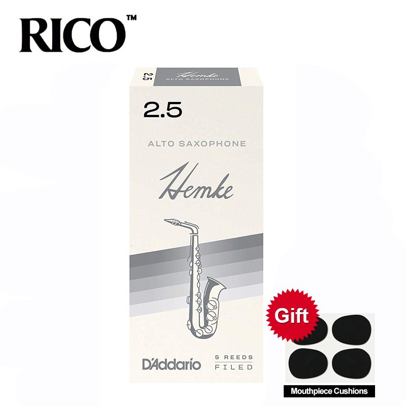 RICO Hemke Alto Sax Reeds / Saxophone Alto Eb Reeds Strength 2.5#, 3# Box Of 5