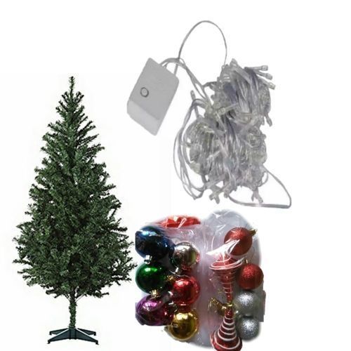6ft Christmas Tree With Lights And Balls For Decoration