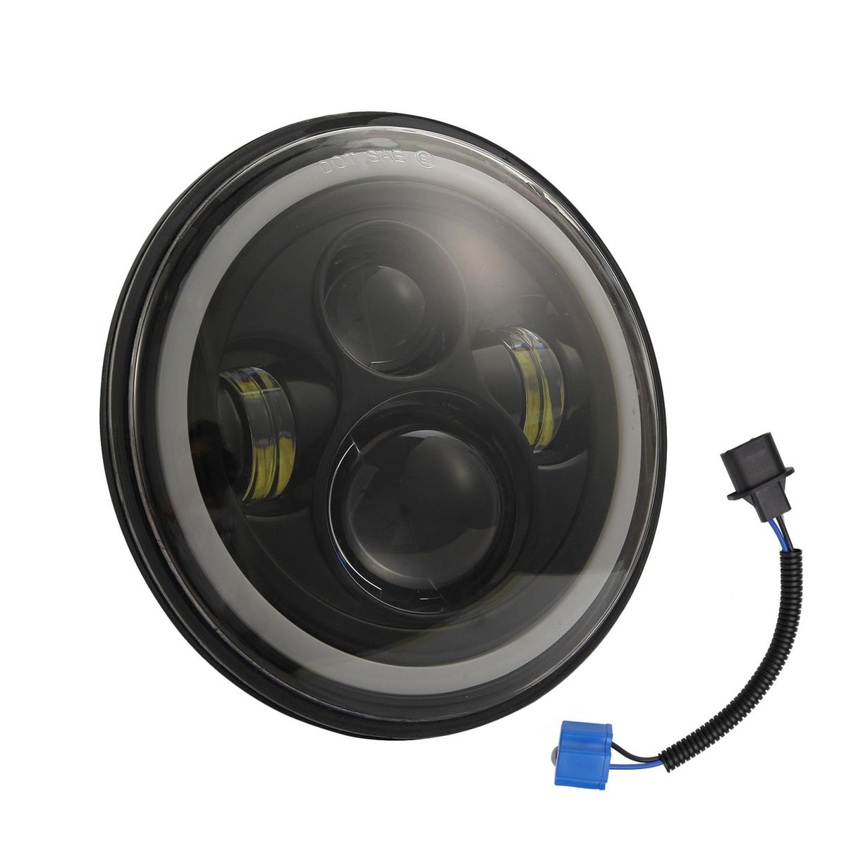 1pc 7 Inch Round Shaped LED Front Headlight Replacement For Jeep Wrangler JK LJ TJ CJ Motorcycles Headlight 9-30V