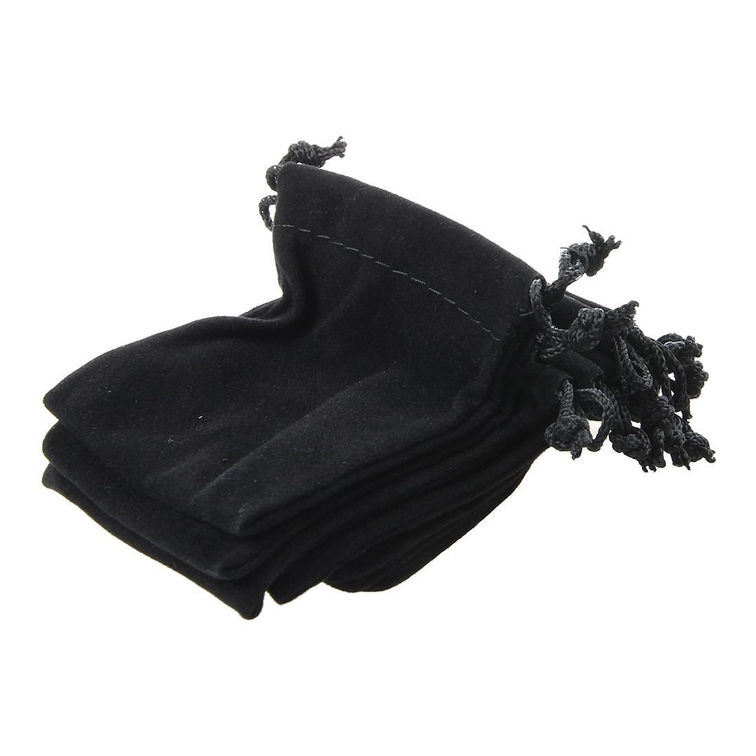 Medium Velvet Black Pouches With