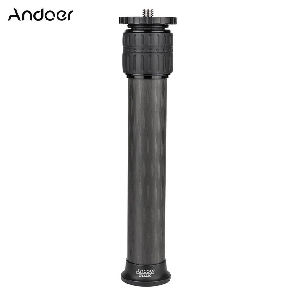 Andoer ER322C 32mm Tube Diameter Carbon Fiber Tripod Extender 2-Section Center Column Extension Tube Compatible with Zhiyun FeiyuTech hohem Handheld Gimbals All Tripods Max. Load Capacity 15kg