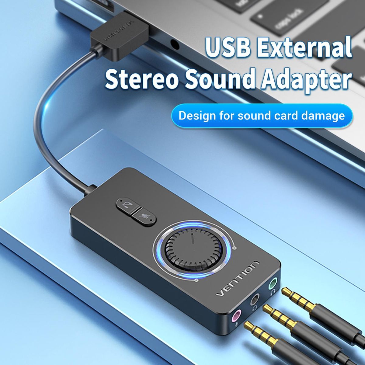 Splitter Converter Plug & Play No Audio Adapter Required For