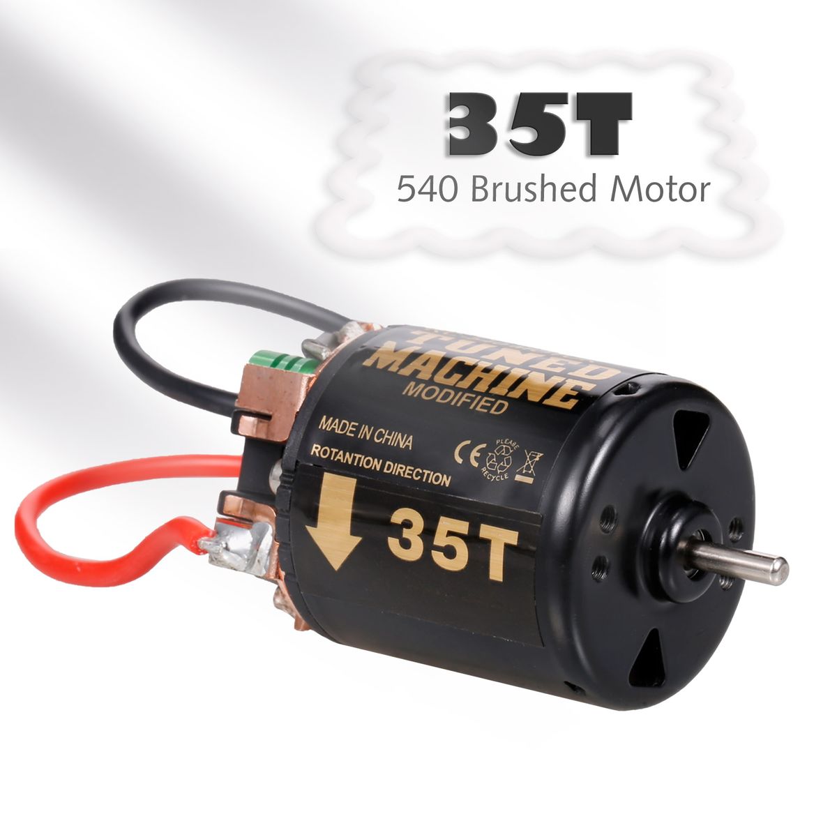 540 Brushed Motor RC Crawler Motor 35T 3-Slot Replacement