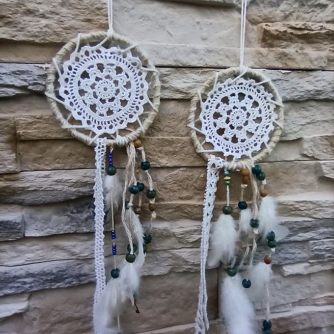 2Pcs Wooden Bamboo Dreamcatcher Rings Hoops Round For Embroidery