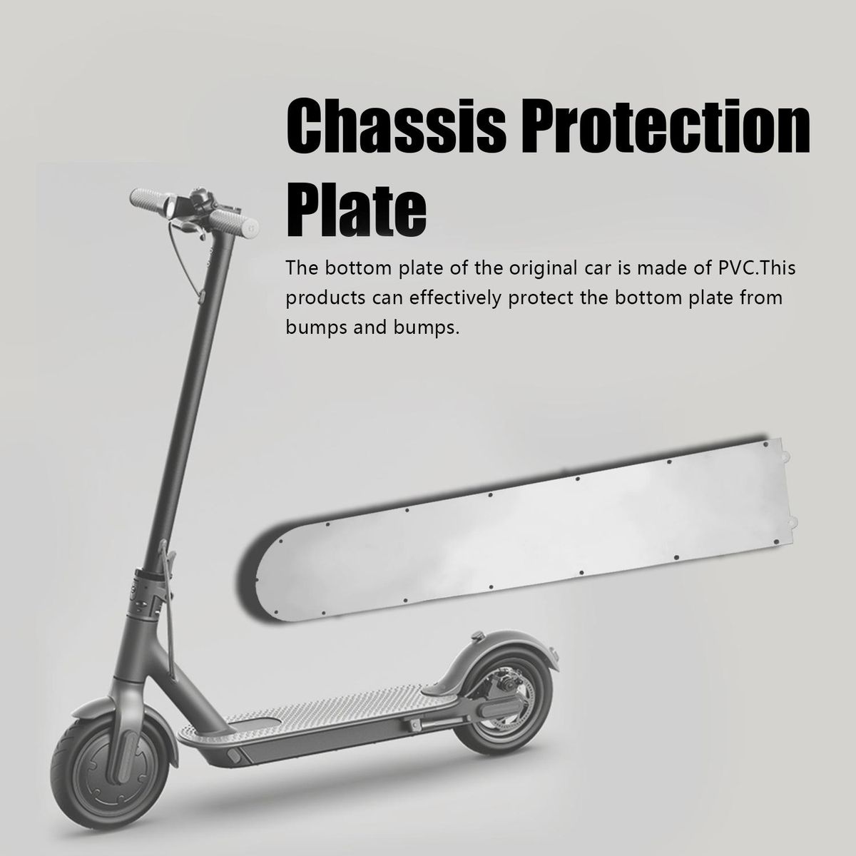 Electric Scooter Chassis Aluminum Protection Metal Guard Plate Armor Battery Bottom Cover ZK23570