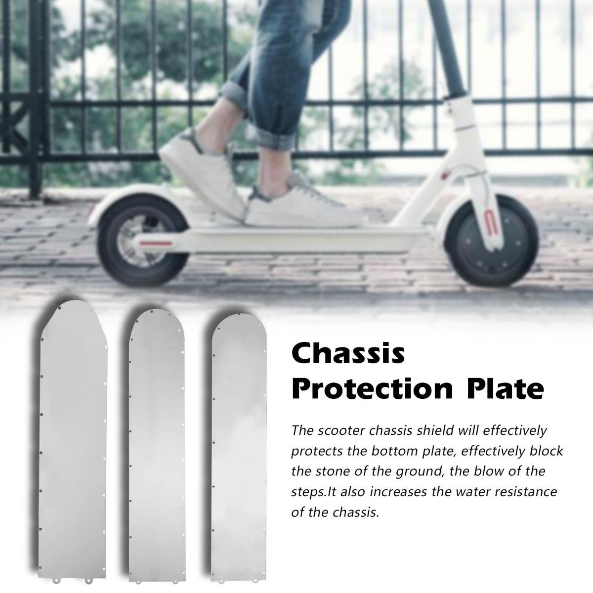Electric Scooter Chassis Aluminum Protection Metal Guard Plate Armor Battery Bottom Cover ZK23570