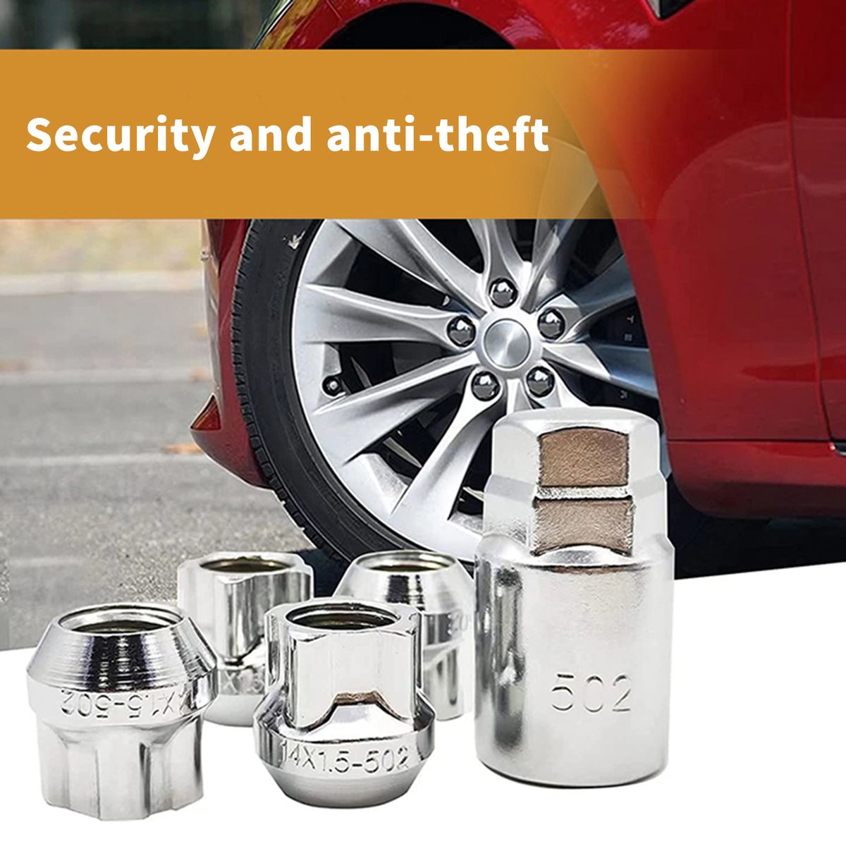 Wheel Locks Replacement For Tesla Model S/3/X/Y M14 X 1.5