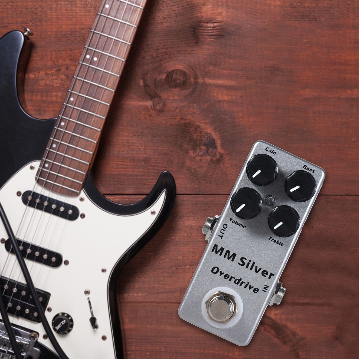 Mini Guitar Effector MM Overdrive Guitar Effector Silver