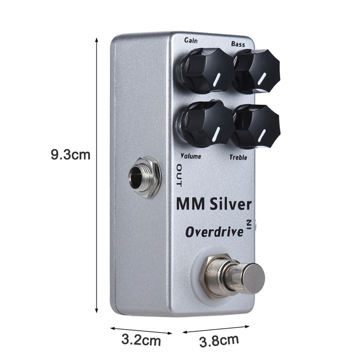 Mini Guitar Effector MM Overdrive Guitar Effector Silver