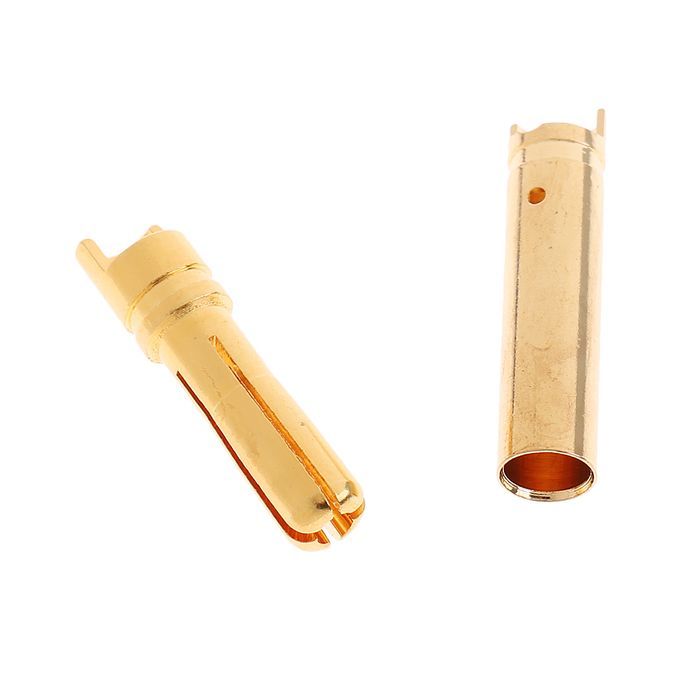 10 Pairs 4.0mm Golden Banana Connectors Plugs For Lipo Battery Adapter