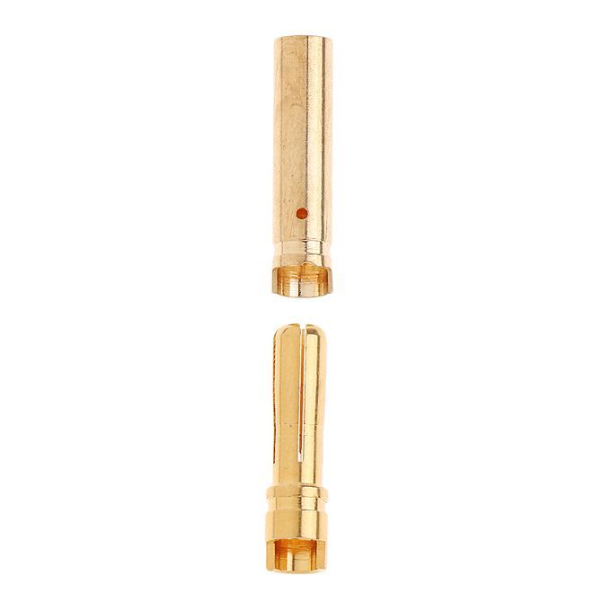 10 Pairs 4.0mm Golden Banana Connectors Plugs For Lipo Battery Adapter