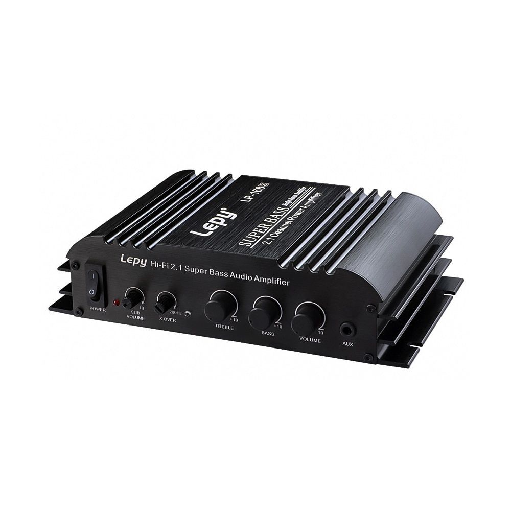 Lepy LP-168S Subwoofer Amplifier 40W+40W+68W  HIFI Audio 2.1 Channel ClAB Amplifiers With Treble BVolumn Control For DIY
