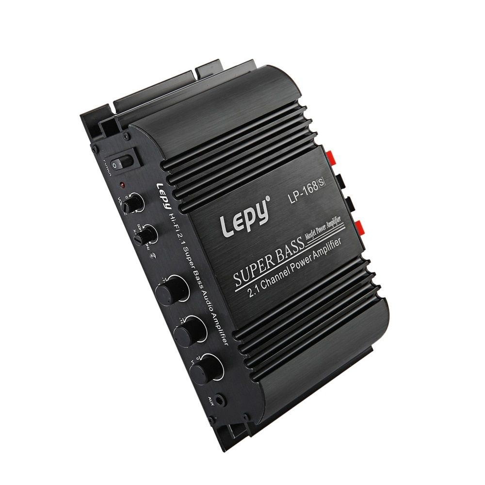 Lepy LP-168S Subwoofer Amplifier 40W+40W+68W  HIFI Audio 2.1 Channel ClAB Amplifiers With Treble BVolumn Control For DIY