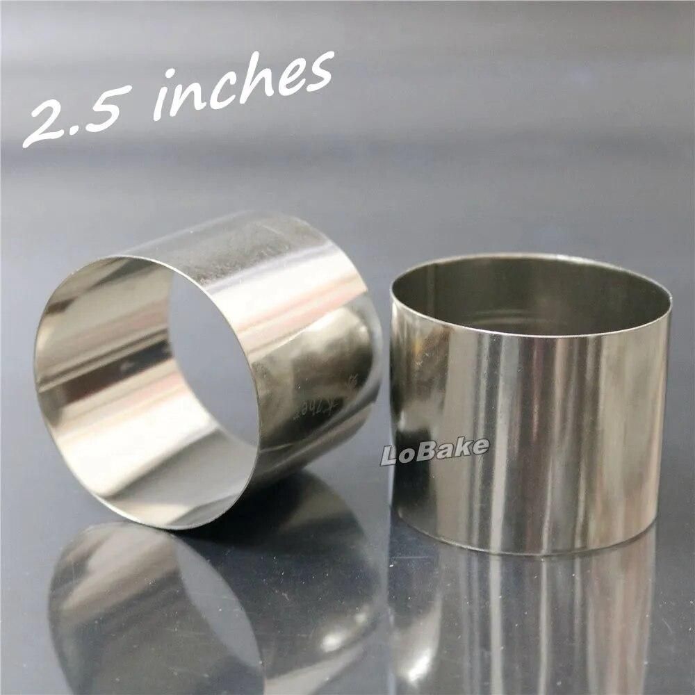 (5pcs/lot) Mini round 2.5 inches diameter 5cm height stainless steel cake pineapple chocolate mousse tiramisu ring DIY baking
