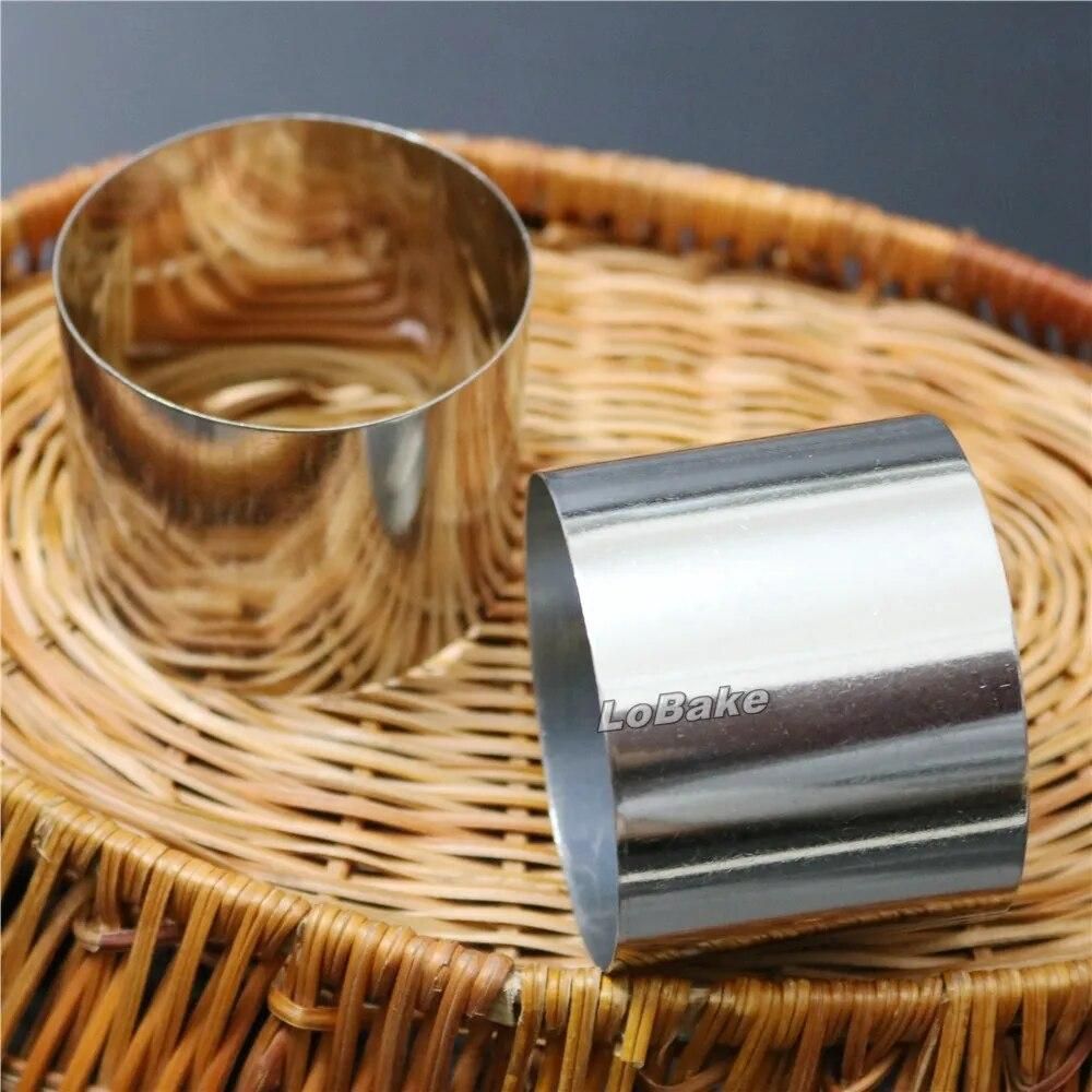 (5pcs/lot) Mini round 2.5 inches diameter 5cm height stainless steel cake pineapple chocolate mousse tiramisu ring DIY baking