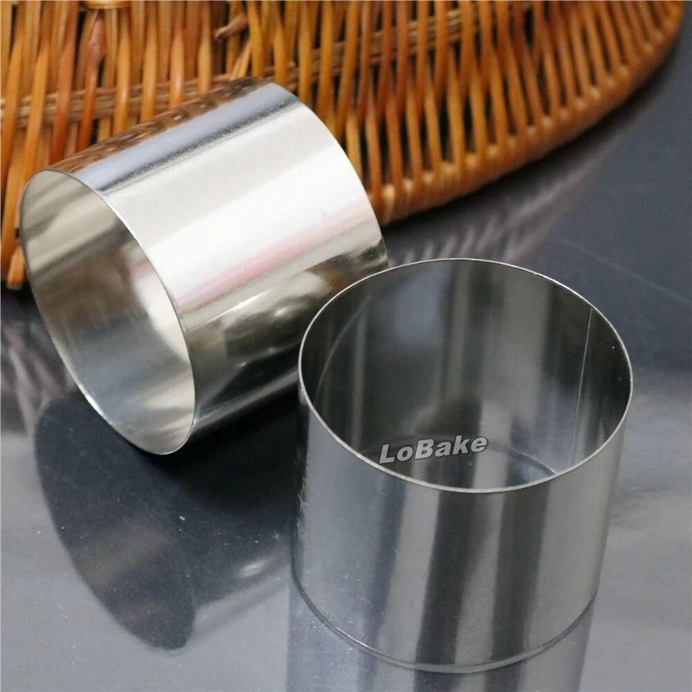 (5pcs/lot) Mini round 2.5 inches diameter 5cm height stainless steel cake pineapple chocolate mousse tiramisu ring DIY baking