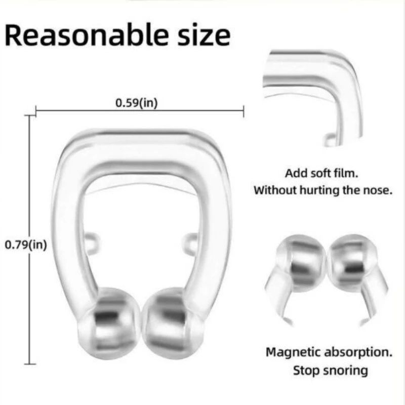 Snore Stopper Ring Nose Clip Magnetic Anti Snoring Nasal Dilator Easy Breathe Improve Silent Sleep Aid Device Guard Health Care