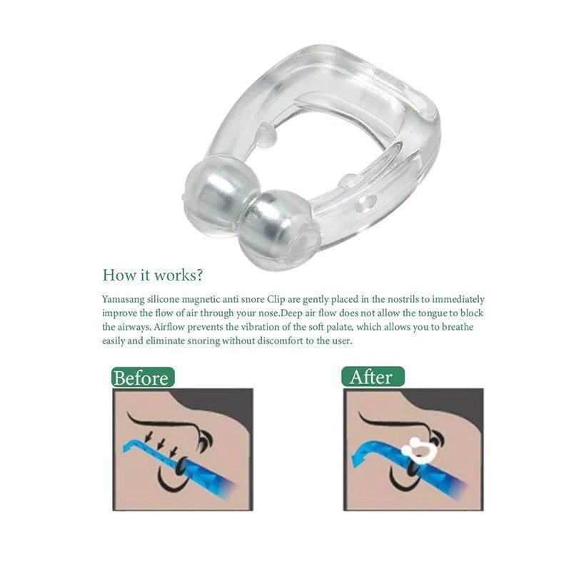 Snore Stopper Ring Nose Clip Magnetic Anti Snoring Nasal Dilator Easy Breathe Improve Silent Sleep Aid Device Guard Health Care
