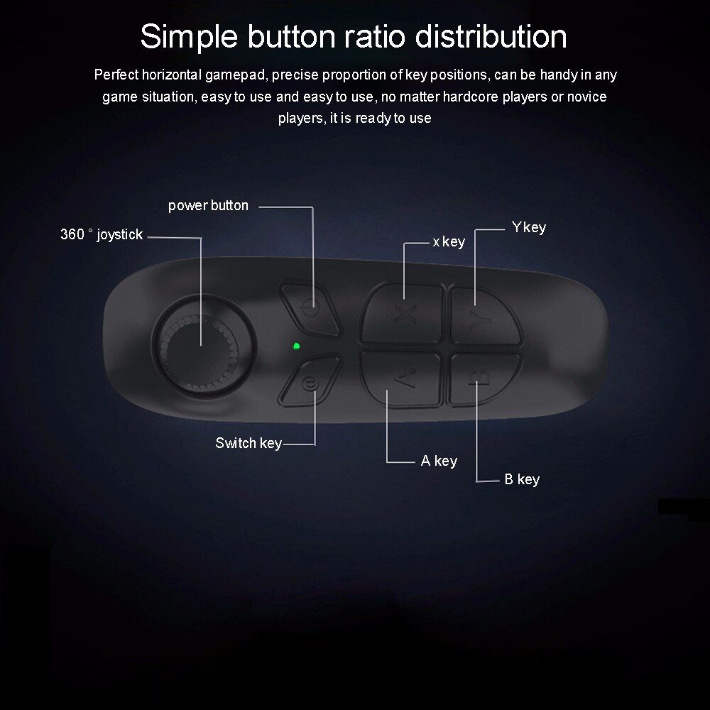 HORUG B03 Wireless Bluetooth Gamepad Update VR Remote Controller For Android IOS Joystick Game Pad Control For 3D Glasses VR BOX
