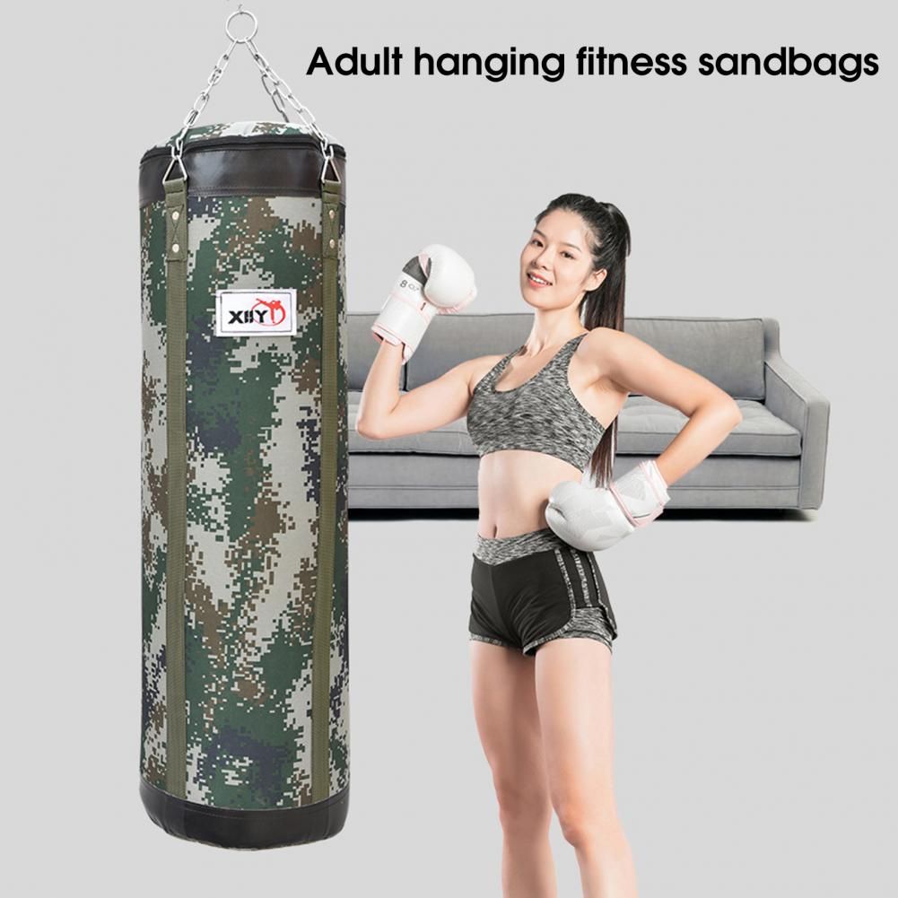 Canvas  Useful Impact Resistant Empty Boxing Sandbag Anti-deformation Fitness Sandbag Hanging
