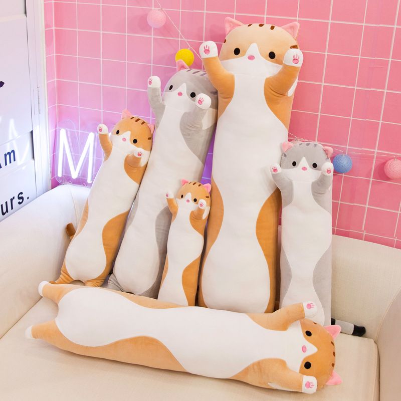 Manufacturers Wholesale Cute Cat Plush Toy Pillow Strip Cat