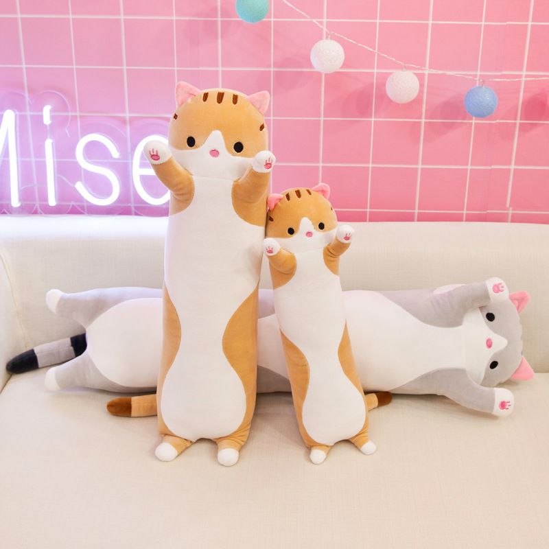 Manufacturers Wholesale Cute Cat Plush Toy Pillow Strip Cat
