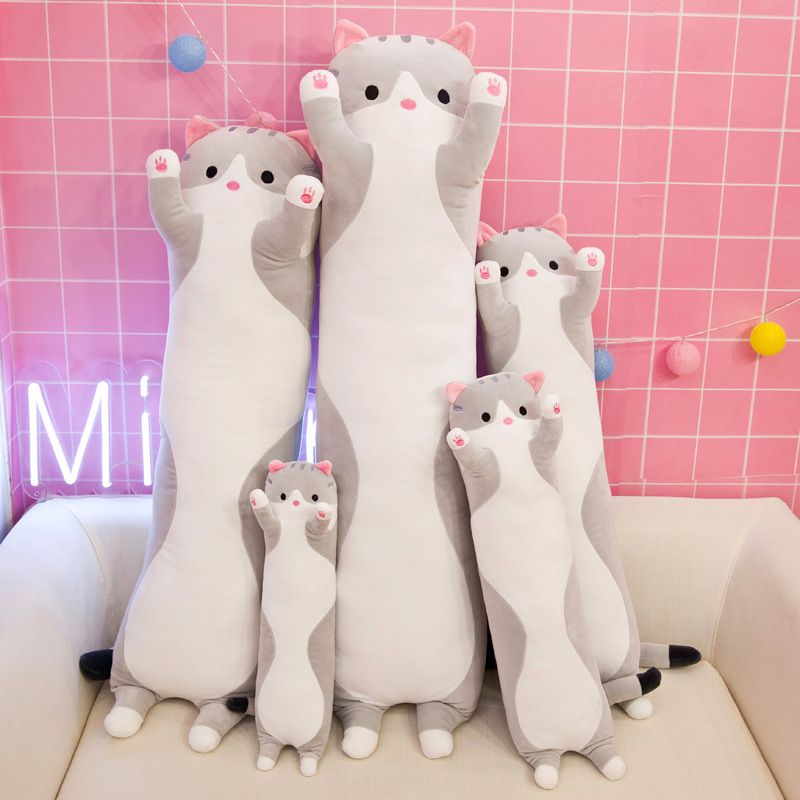 Manufacturers Wholesale Cute Cat Plush Toy Pillow Strip Cat