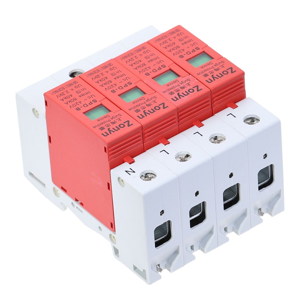 40KA~80KA 4P Protector Quality High 420V SPD Surge House