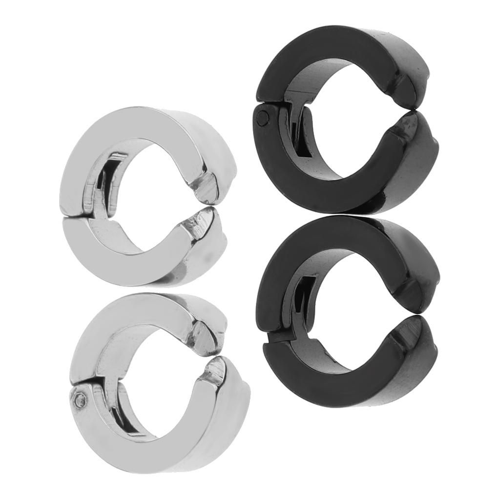 2 Pairs Fake Clip On Earplug Ear Clips Cuff Hoop Huggie