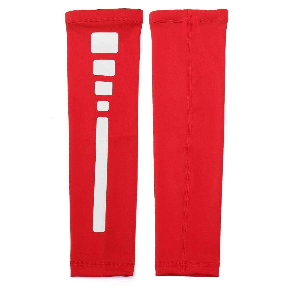 Sports Arm Sleeves Compression Anti-Slip Basketball Baseball Football Protetion Red
