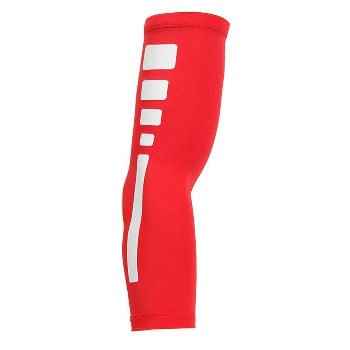 Sports Arm Sleeves Compression Anti-Slip Basketball Baseball Football Protetion Red