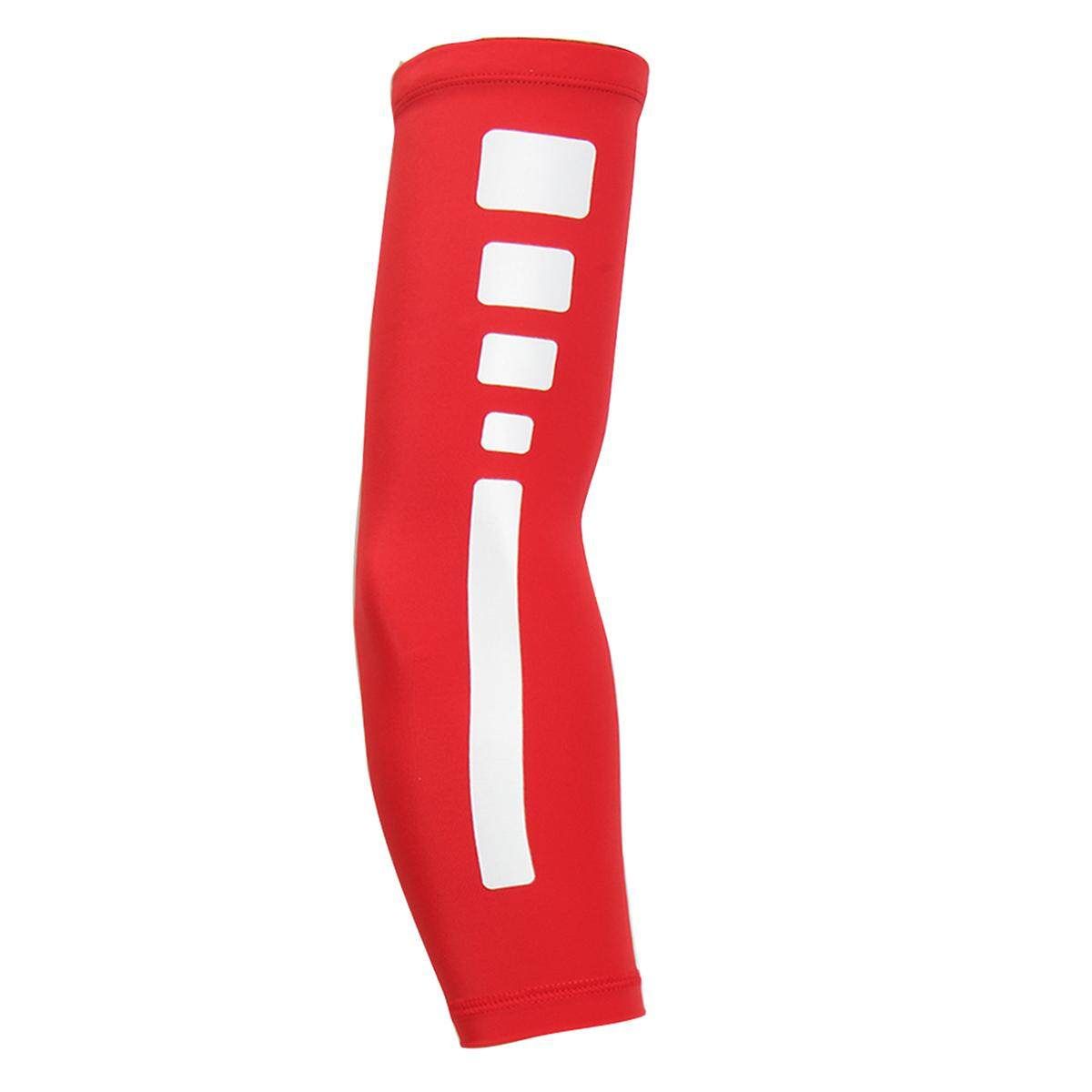 Sports Arm Sleeves Compression Anti-Slip Basketball Baseball Football Protetion Red