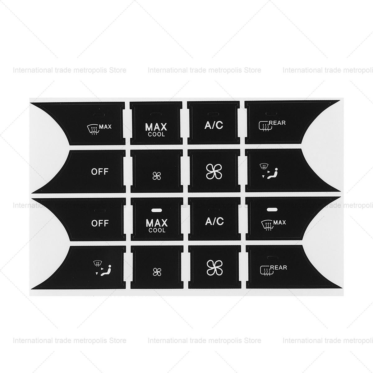 Car Air Condition AC Control Radio Dash Panel Button Repair Sticker Trim Decal for Mercedes-Benz W204 C300 2007-2014