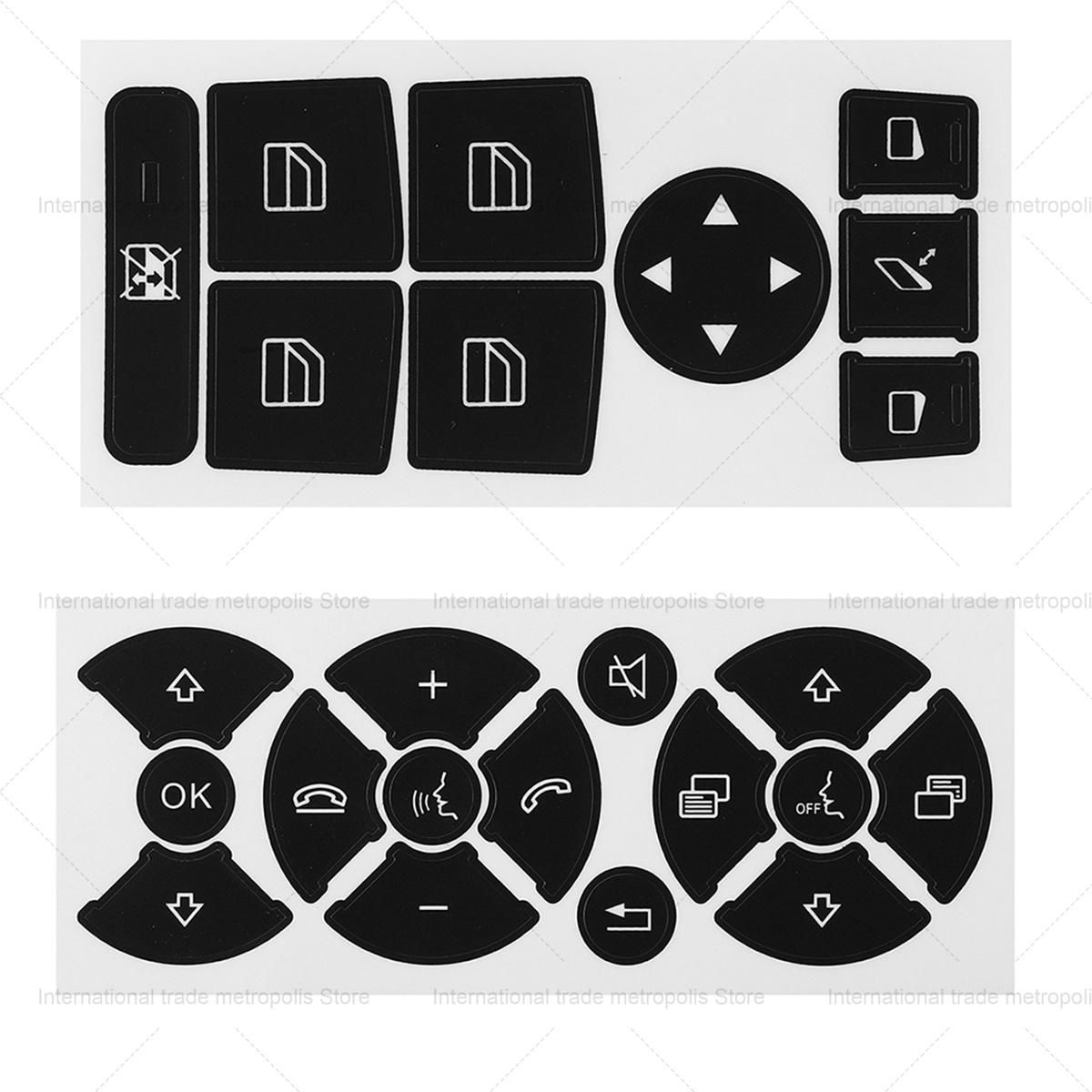 Car Air Condition AC Control Radio Dash Panel Button Repair Sticker Trim Decal for Mercedes-Benz W204 C300 2007-2014
