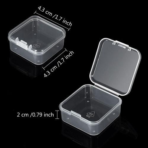 6 Pieces Mini Plastic Clear Storage Box For