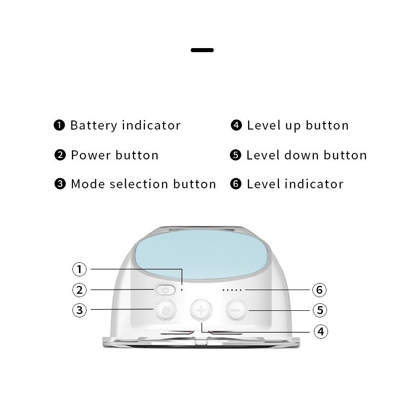 Wearable Automatic Breast Pump White Blue