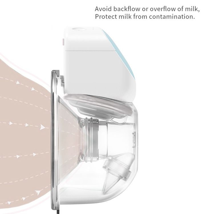 Wearable Automatic Breast Pump White Blue