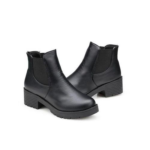 Womens Winter Ankle Boots Low Heels Fashion Autumn  Black 40