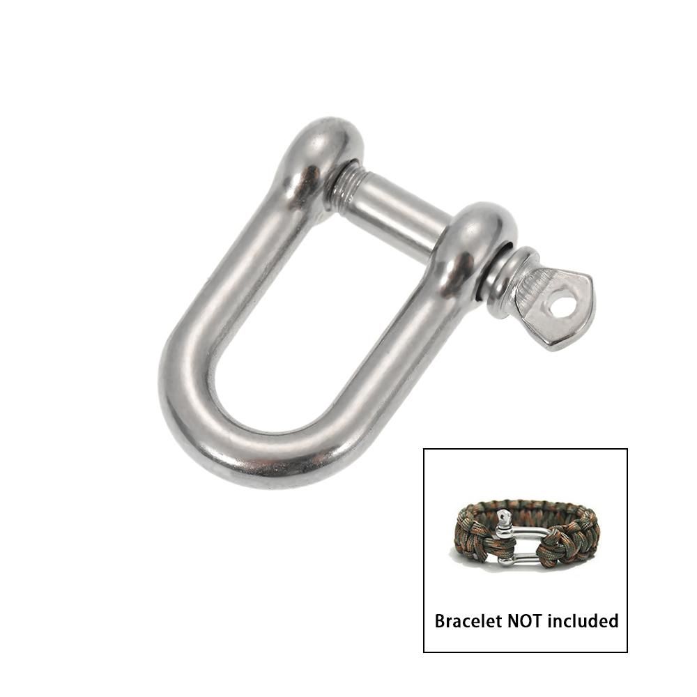 Lixada 10 PCS U Shape Anchor Shackle Outdoor Rope Paracord Bracelet Buckle Stainless Steel