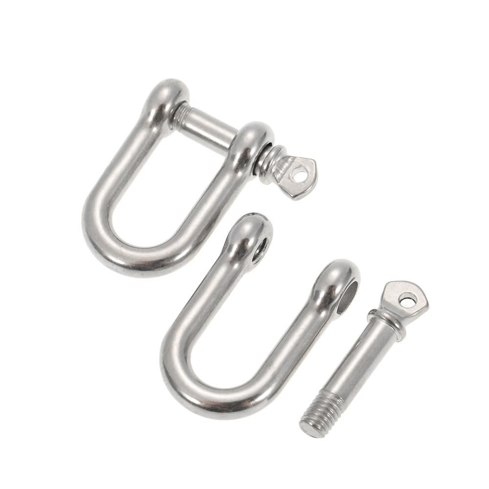 Lixada 10 PCS U Shape Anchor Shackle Outdoor Rope Paracord Bracelet Buckle Stainless Steel